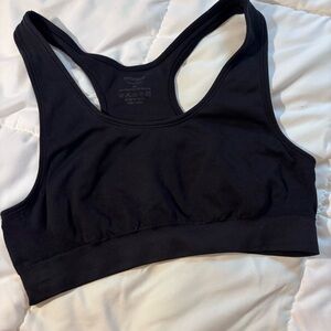 Women's Morera Black seamless Sports Bra. Size medium.